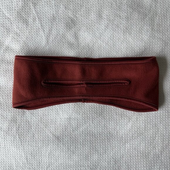 Duluth Trading Company Women's Shoreline Fleece Ear Band Orange M/L Ponytail - Picture 6 of 10